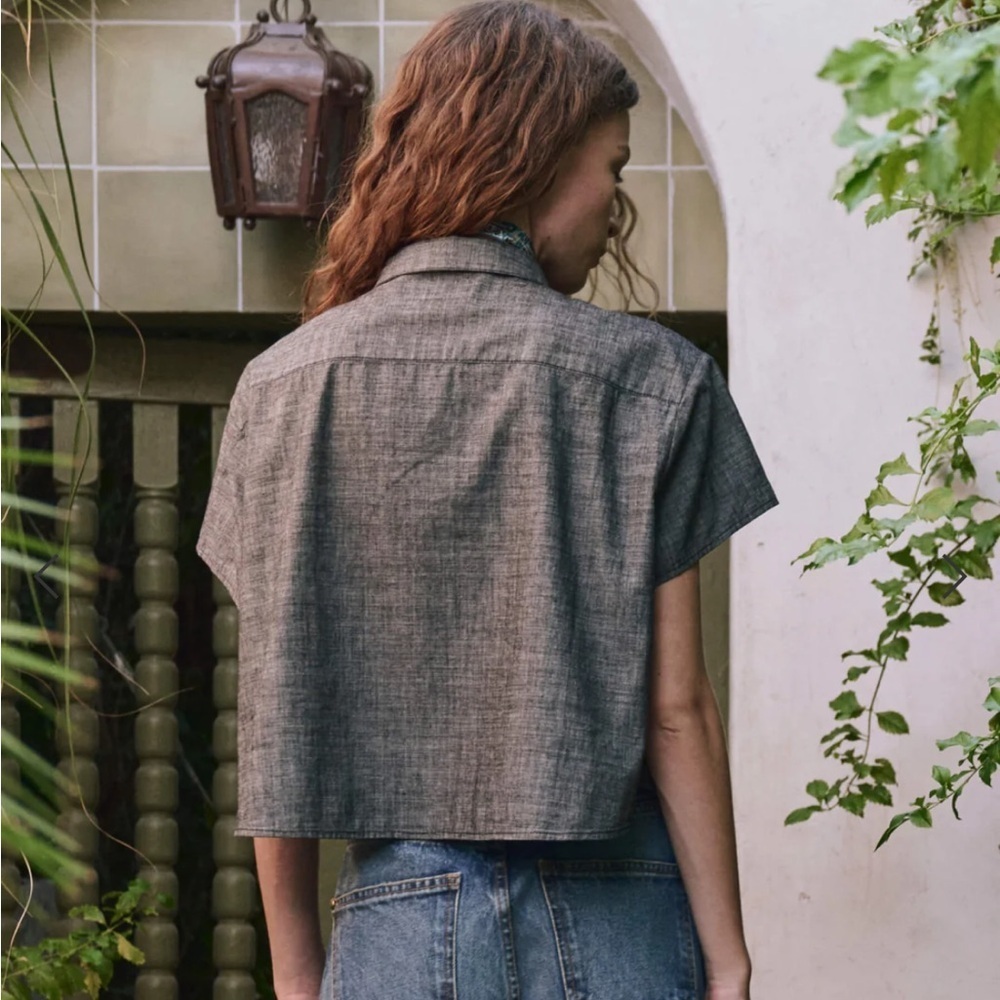 THE GREAT. THE VALOR TOP. Color: Smoke Wash Size 1 Small NWT - Picture 2 of 5